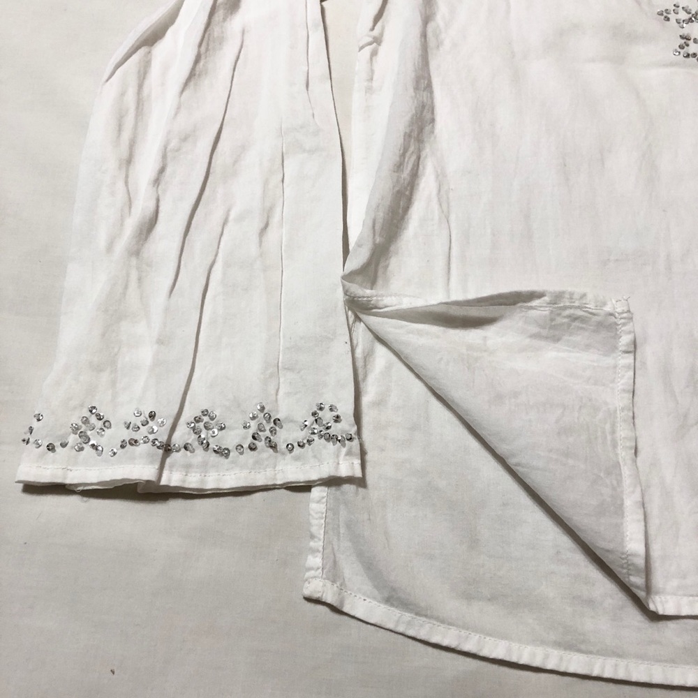 Old Navy Women’s L/S White Boho Beaded Tunic - M - Picture 9 of 14